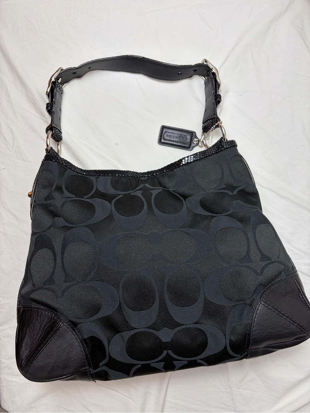 Coach Peyton Signature Sateen Hobo